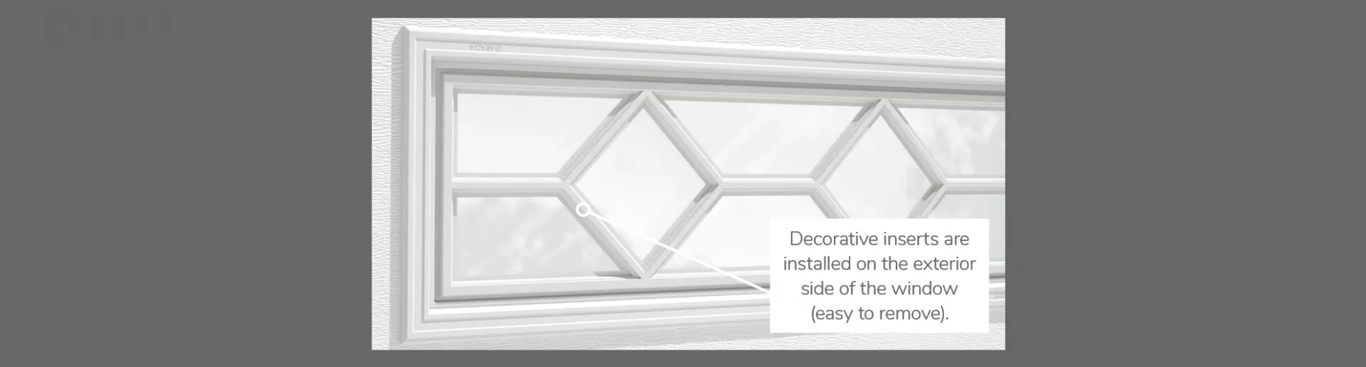 Waterton Decorative Insert, 41" x 16", available for door 3 layers - Polystyrene, 2 layers - Polystyrene and Non-insulated