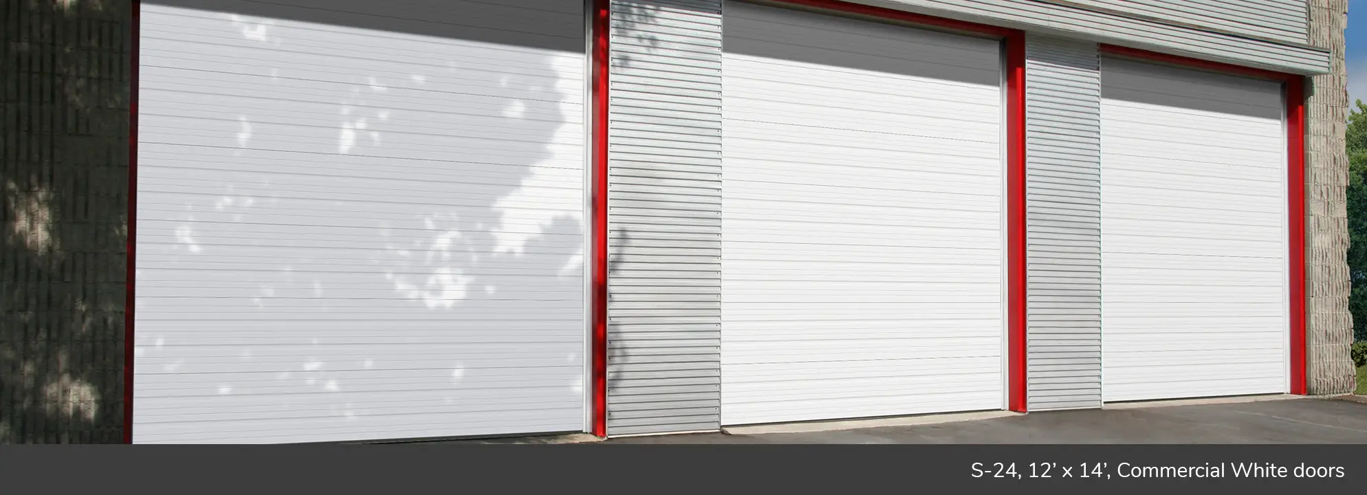 S-24, 12’ x 14’, Commercial White doors